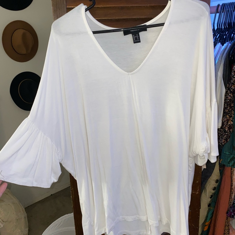 Forever 21 Plus Size Ruffle Sleeve Top